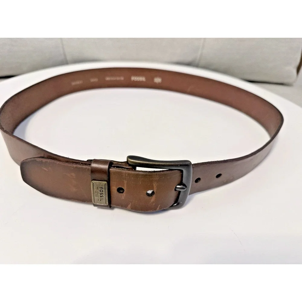 Fossil Genuine Leather Belt  1 1/2
